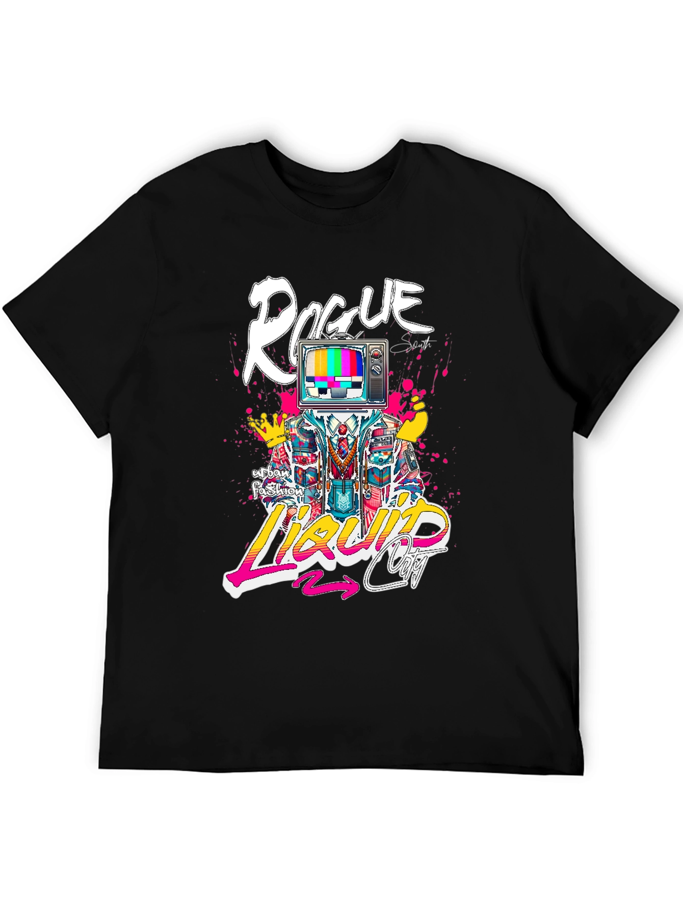 Rogue Liquid City Graphic Print Black T-Shirt