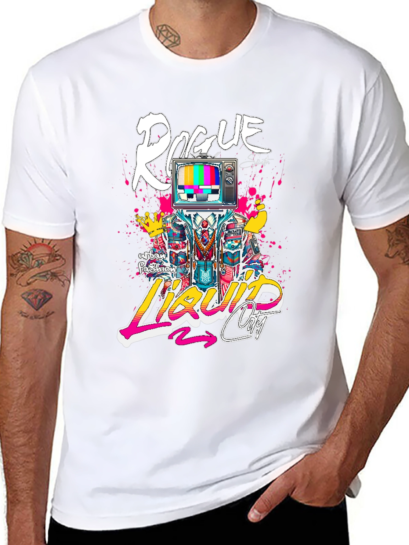 Rogue Liquid City Graphic Print Black T-Shirt