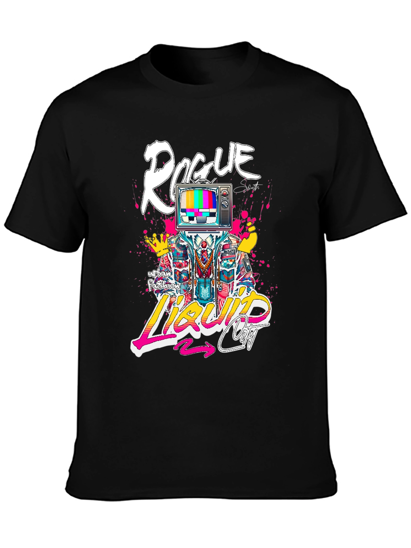 Rogue Liquid City Graphic Print Black T-Shirt
