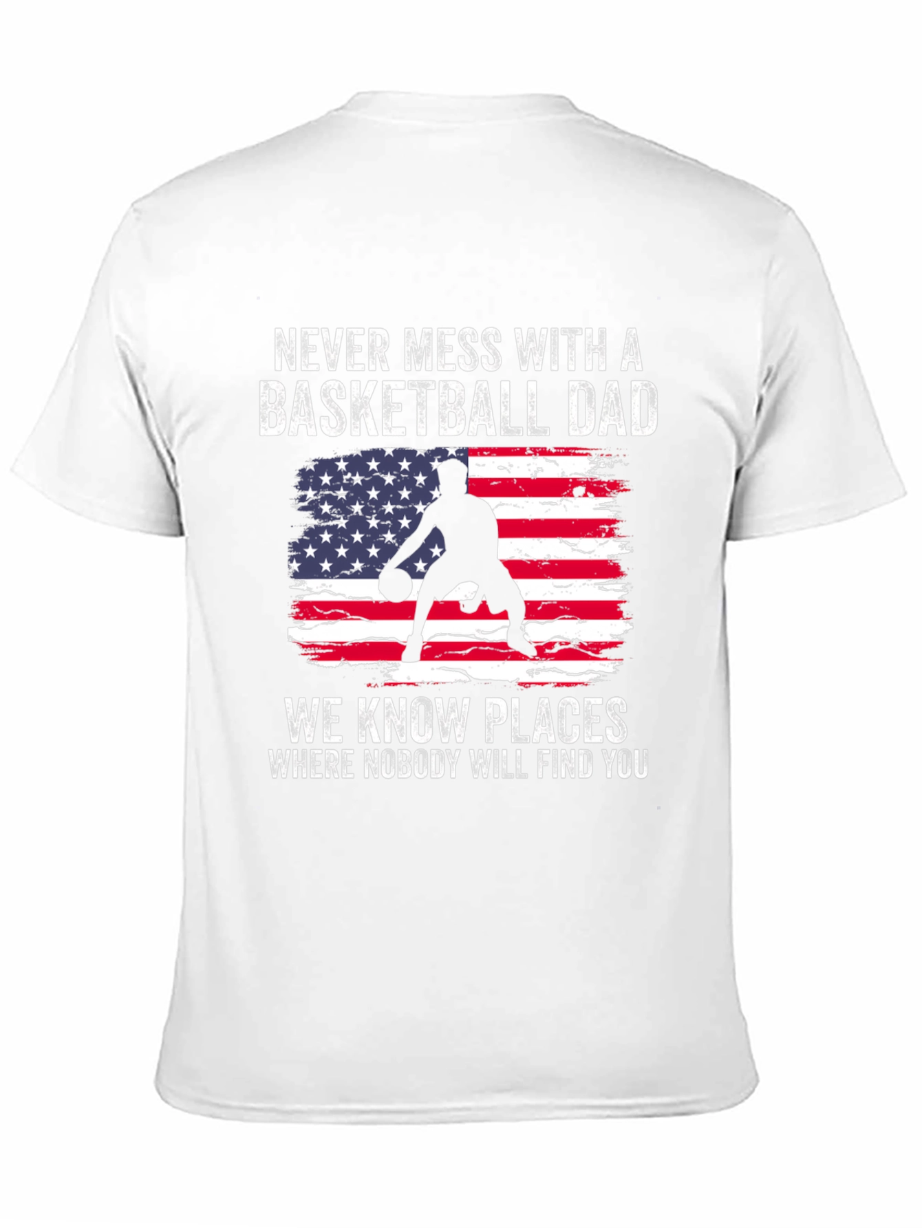 Basketball Dad T-Shirt - Patriotic USA Design