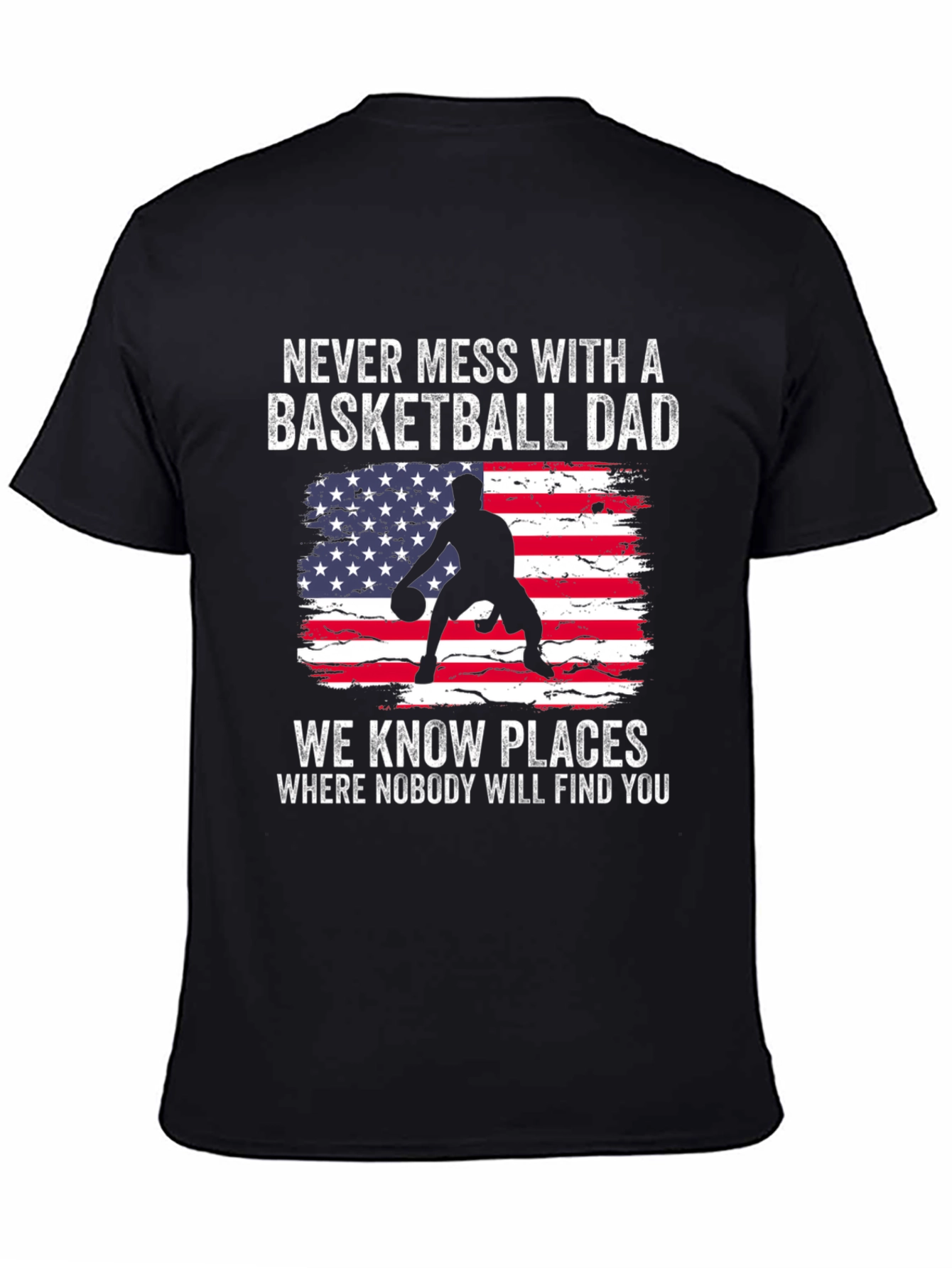 Basketball Dad T-Shirt - Patriotic USA Design