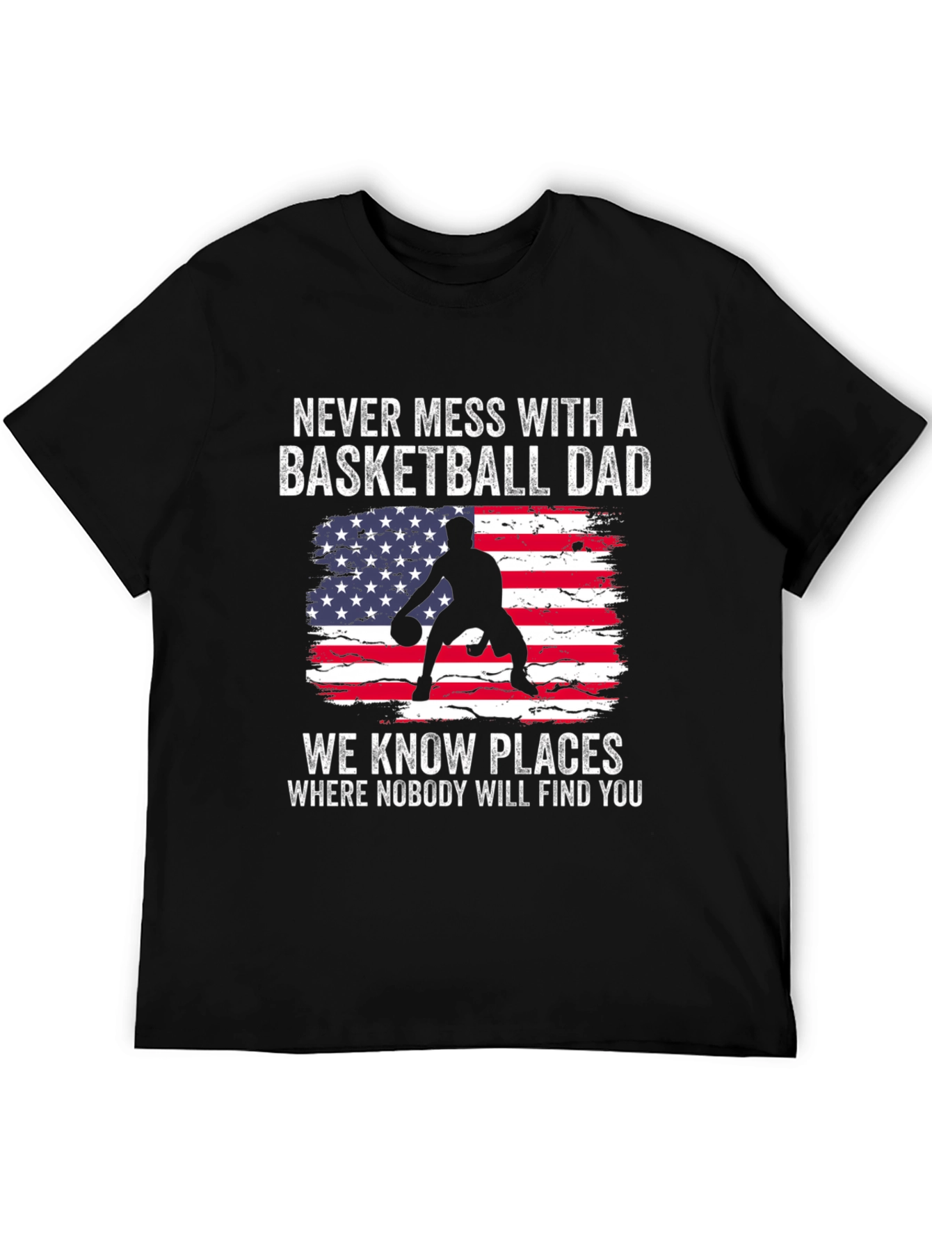 Basketball Dad T-Shirt - Patriotic USA Design