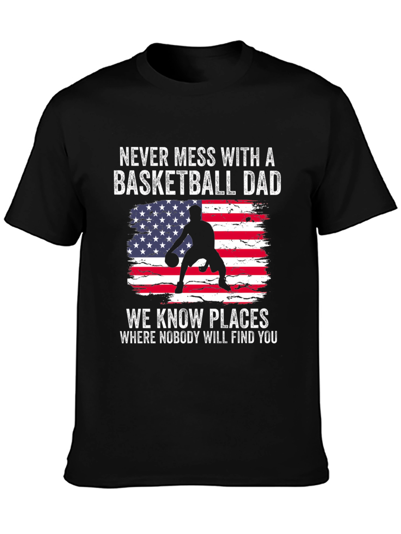 Basketball Dad T-Shirt - Patriotic USA Design
