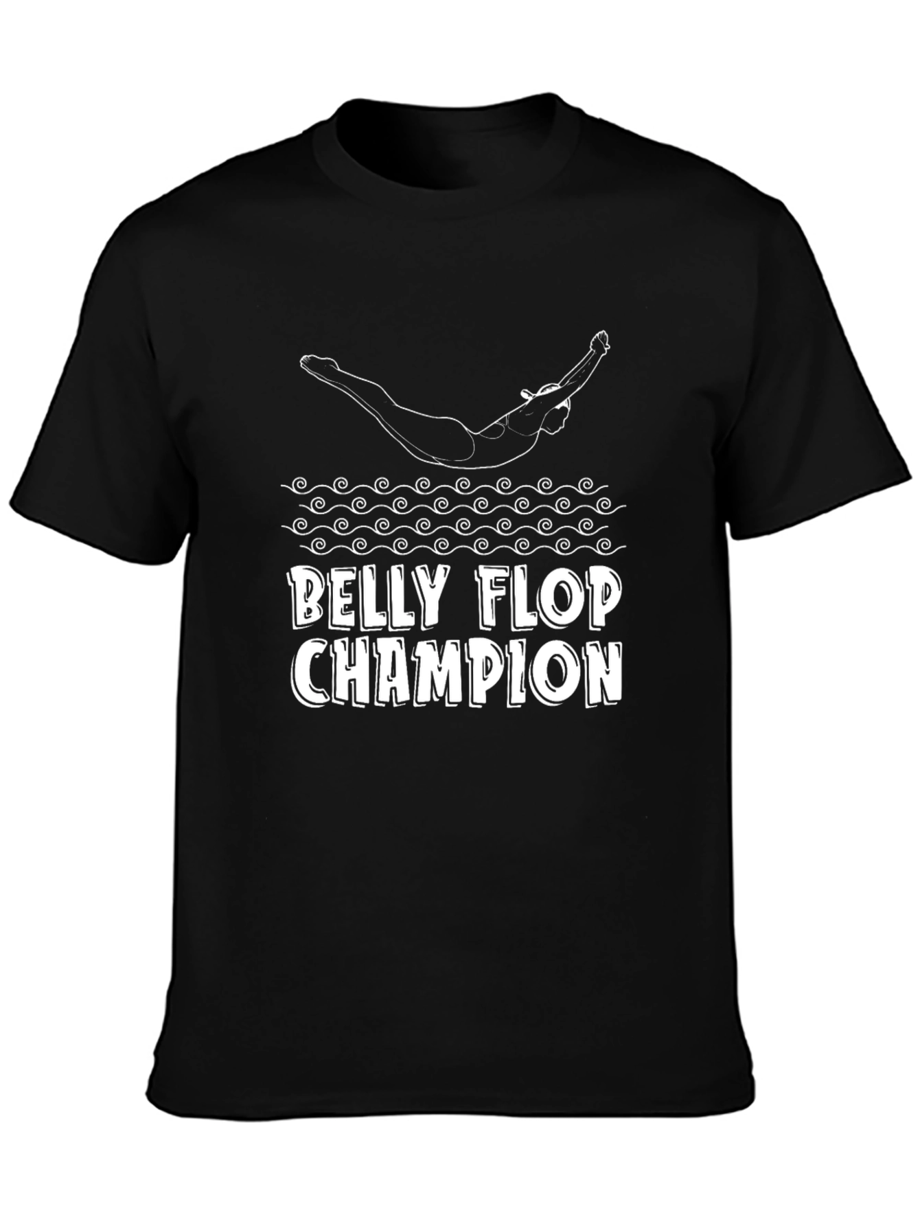 Belly Flop Champion Black Graphic Tee
