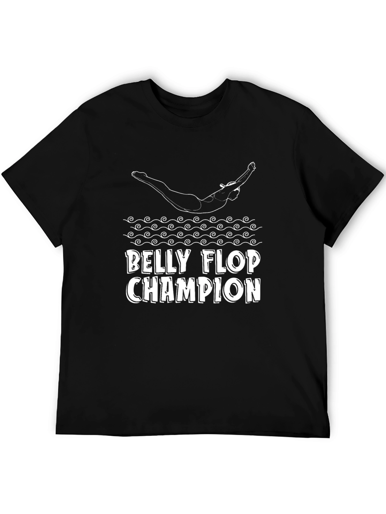 Belly Flop Champion Black Graphic Tee