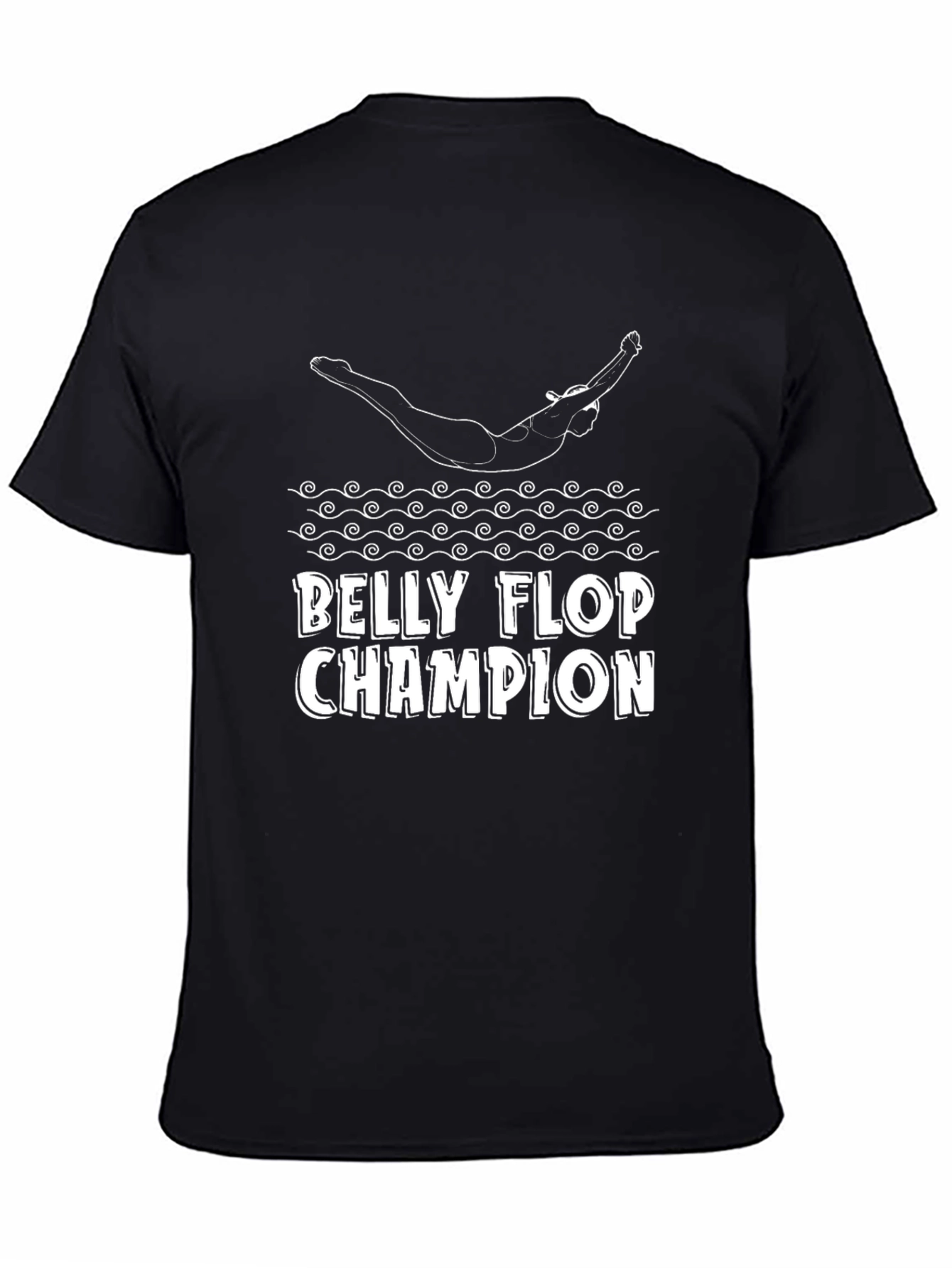 Belly Flop Champion Black Graphic Tee