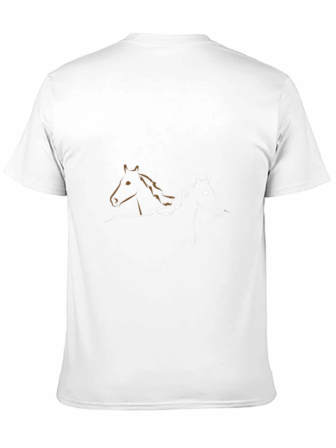 Two Horses Graphic T-Shirt - Black