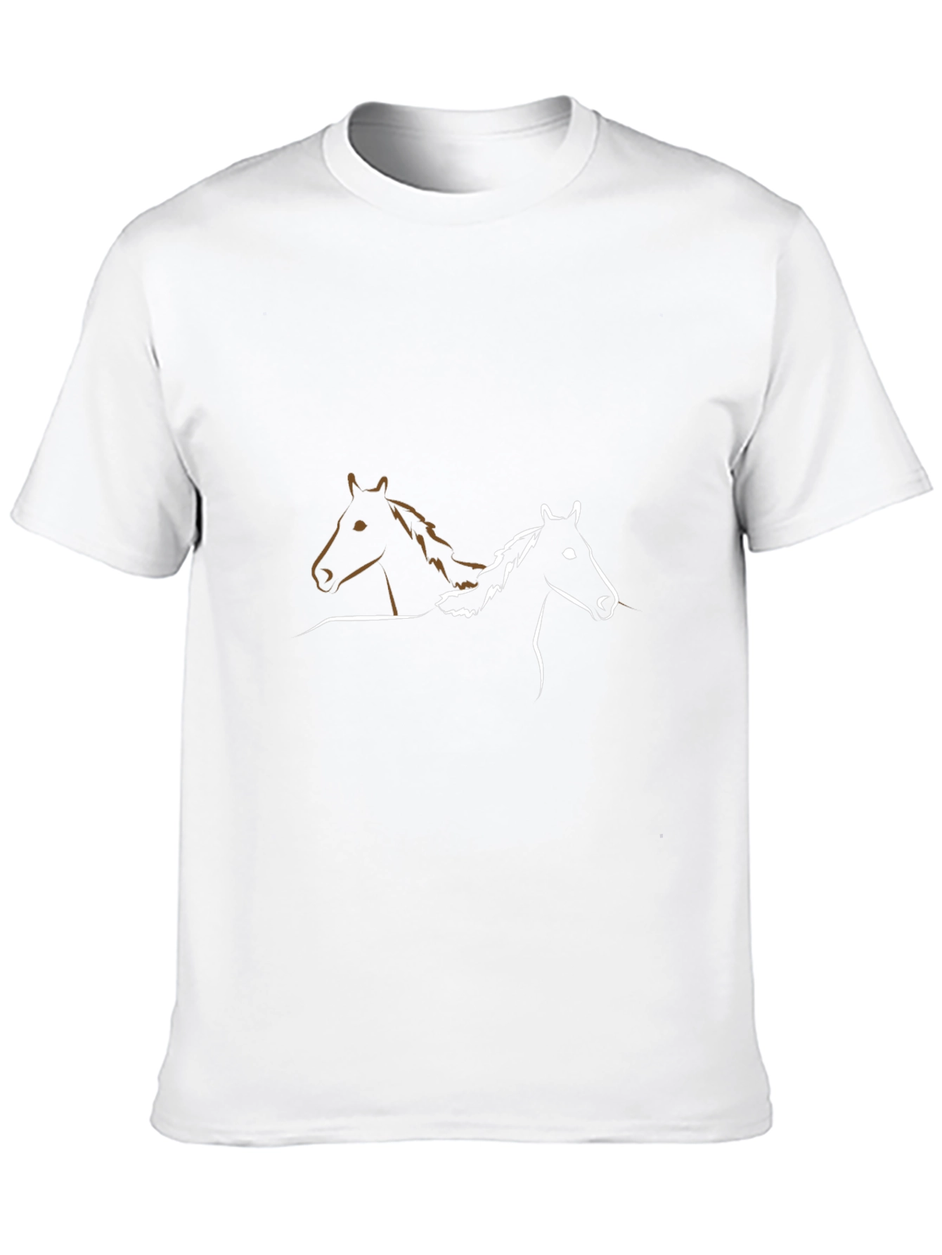 Two Horses Graphic T-Shirt - Black