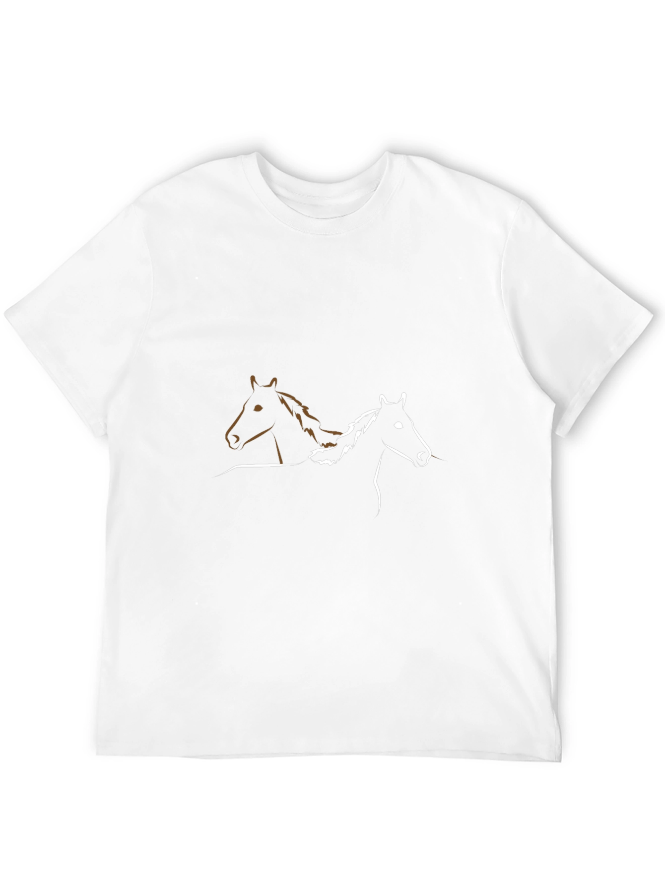 Two Horses Graphic T-Shirt - Black