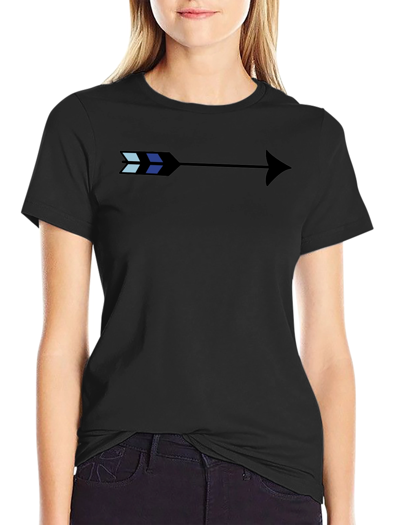 Stylish Arrow Graphic Black T-Shirt