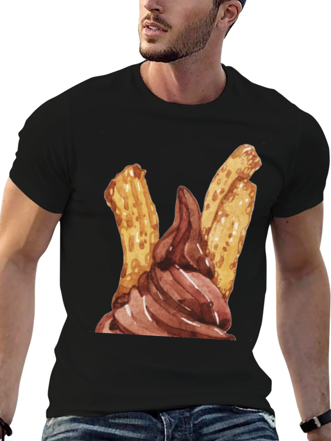 Churros & Chocolate Dessert T-Shirt - Fun Food Tee