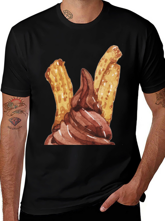 Churros & Chocolate Dessert T-Shirt - Fun Food Tee