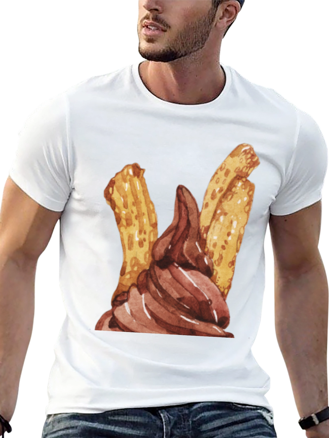 Churros & Chocolate Dessert T-Shirt - Fun Food Tee