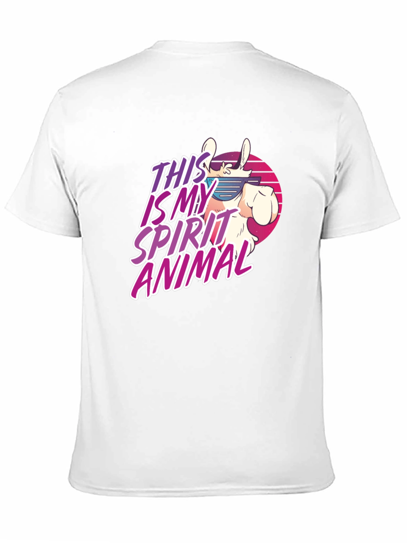 Retro Llama Spirit Animal Graphic T-Shirt