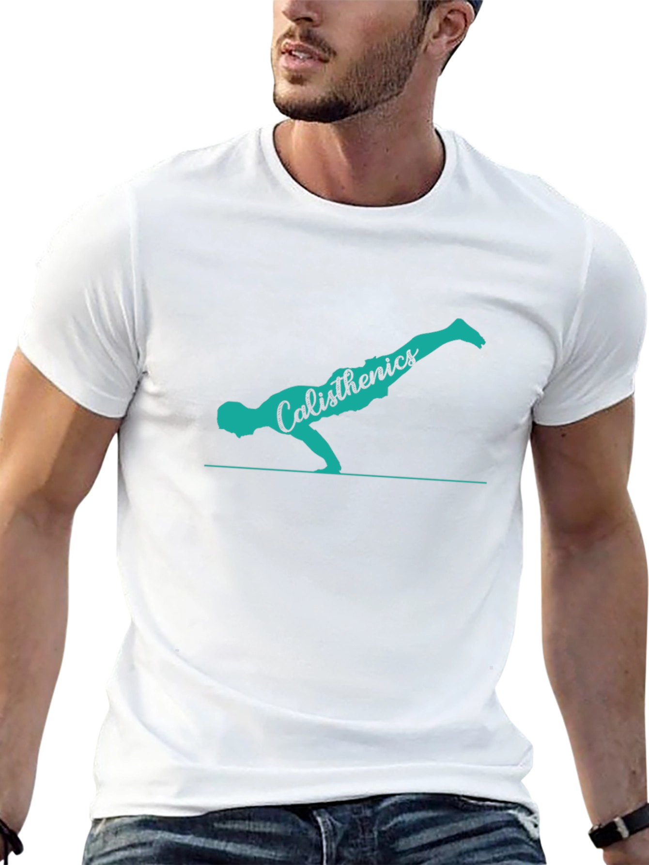 Calisthenics Silhouette Graphic Tee - Black
