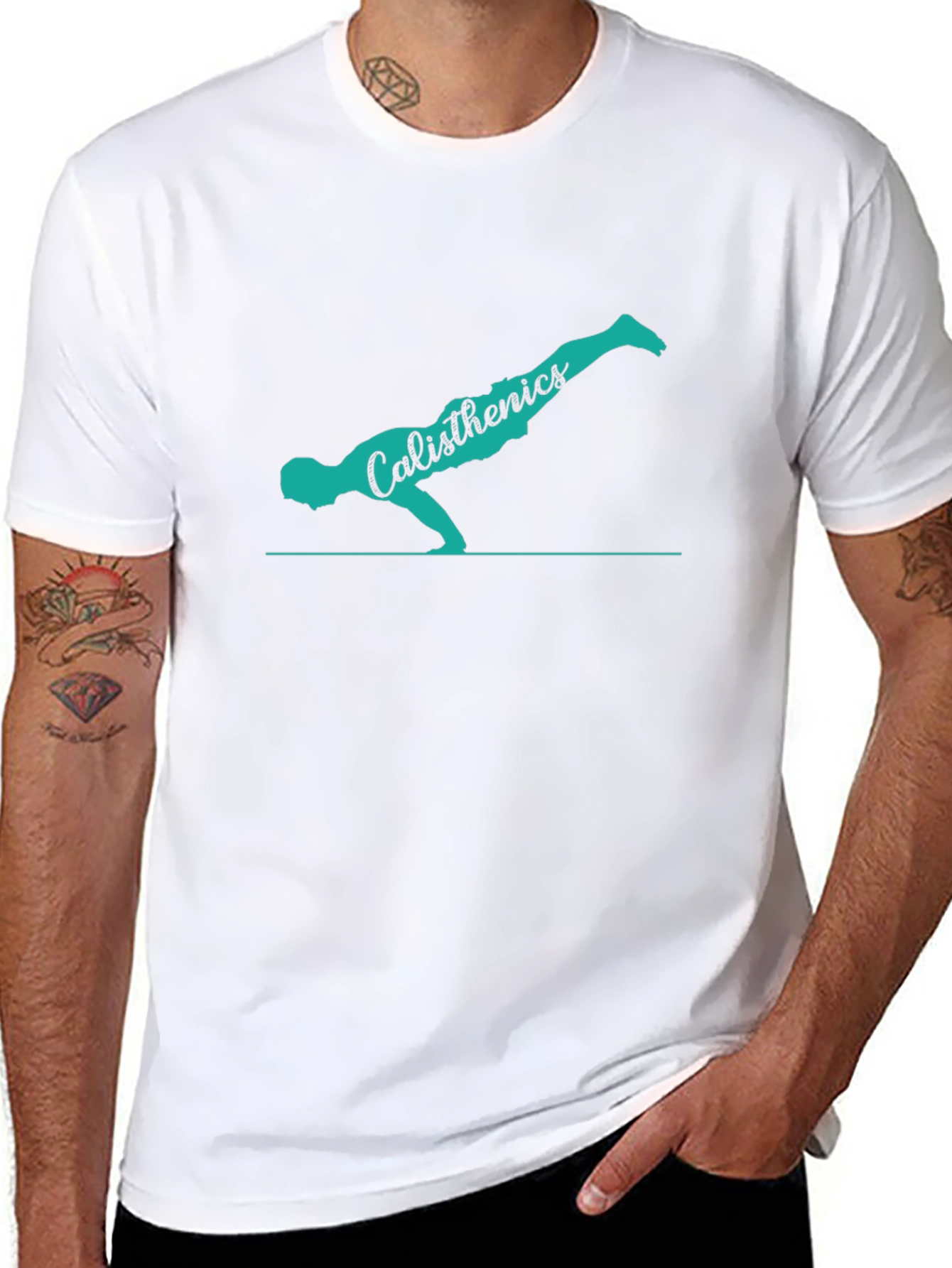 Calisthenics Silhouette Graphic Tee - Black