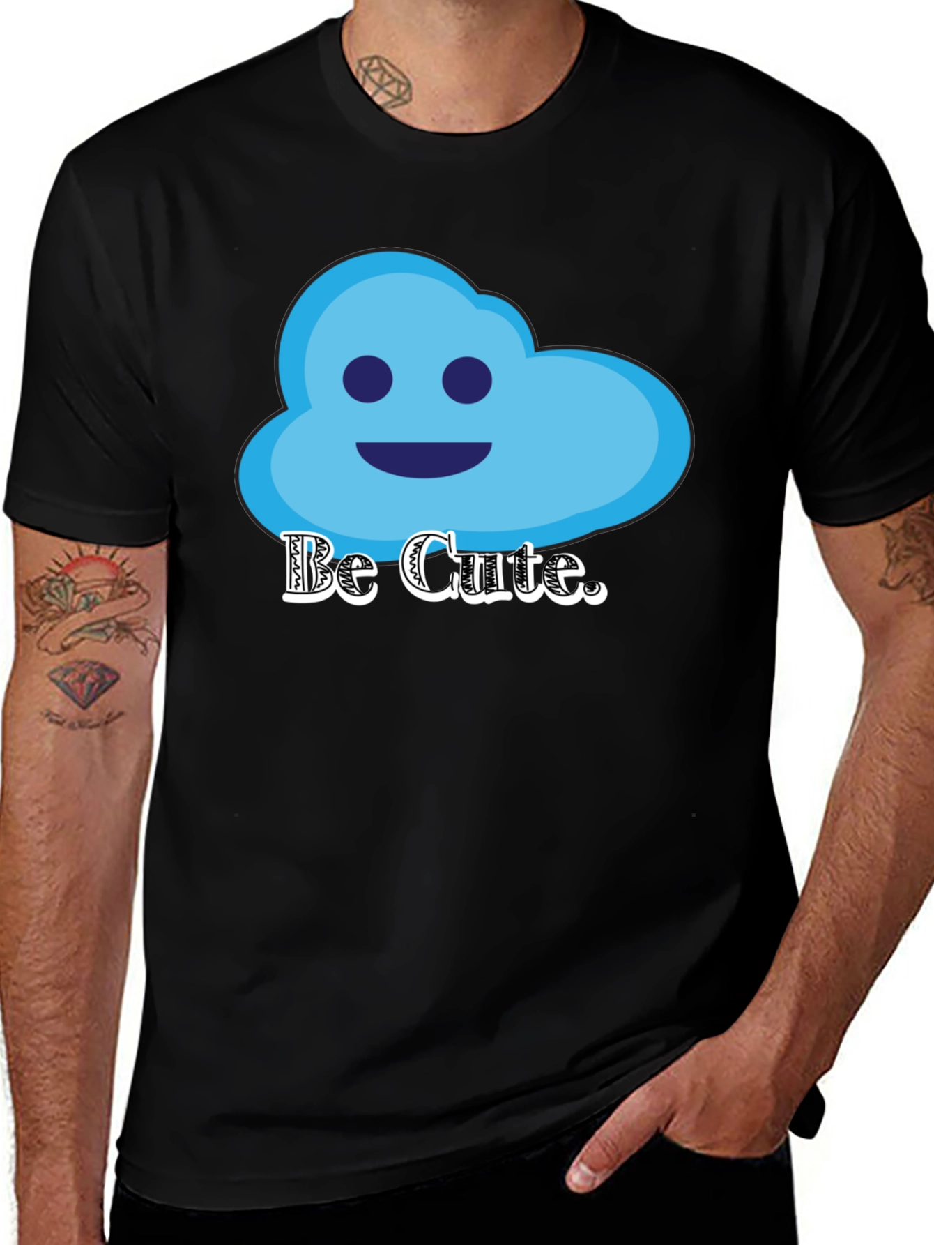 Be Cute Graphic T-Shirt - Cloud Design