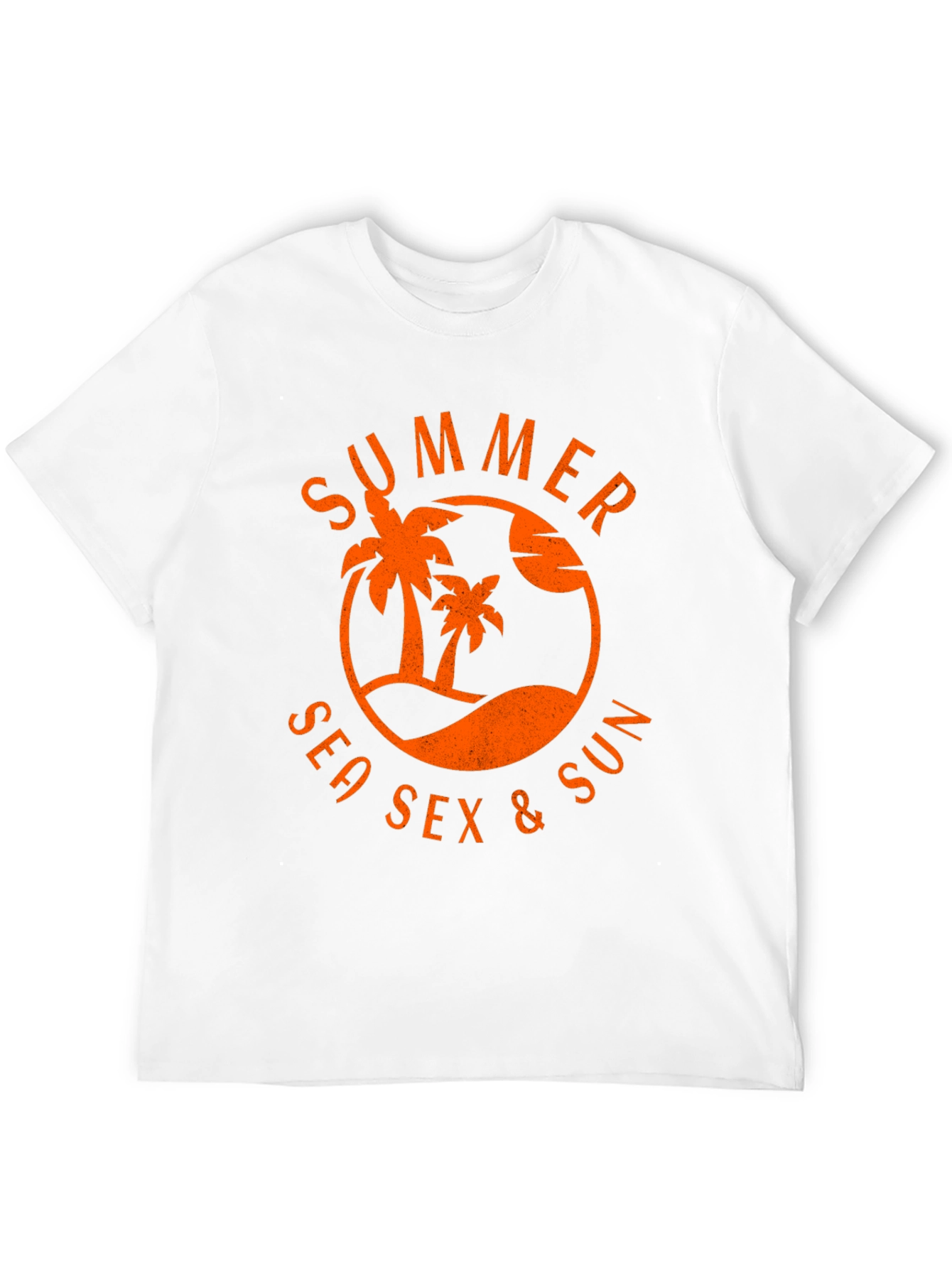 Summer Sea Sex & Sun Graphic T-Shirt - Black