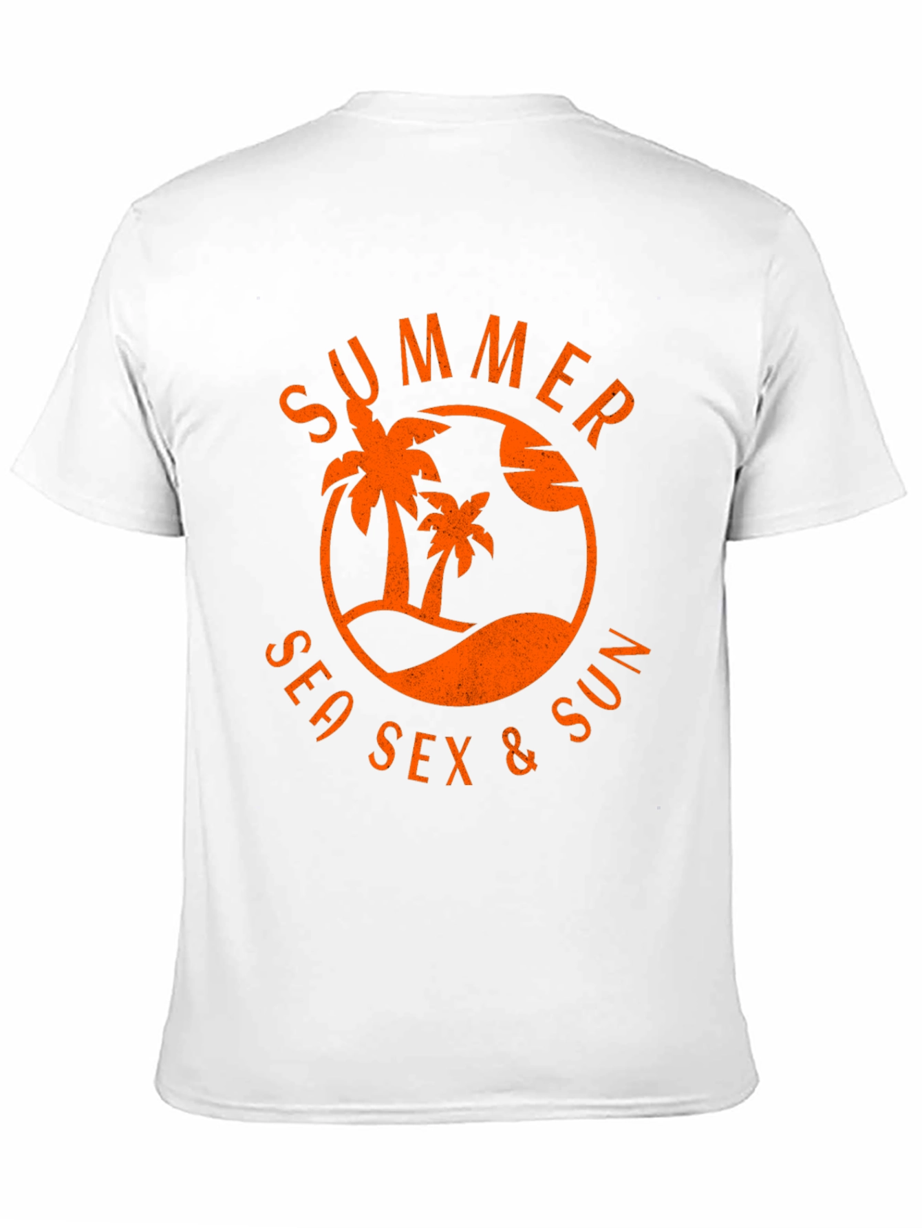 Summer Sea Sex & Sun Graphic T-Shirt - Black