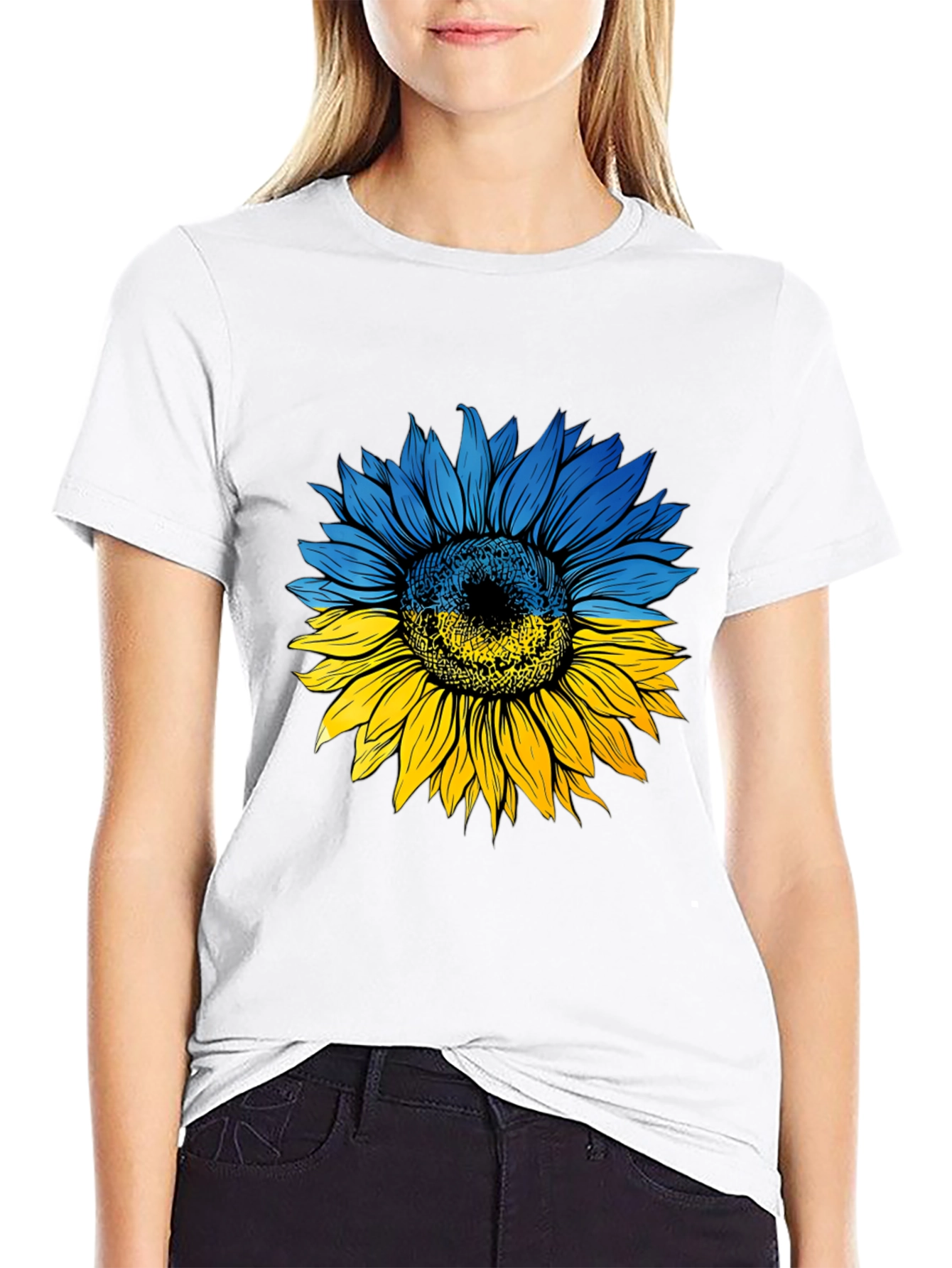 Ukraine Sunflower Graphic T-Shirt