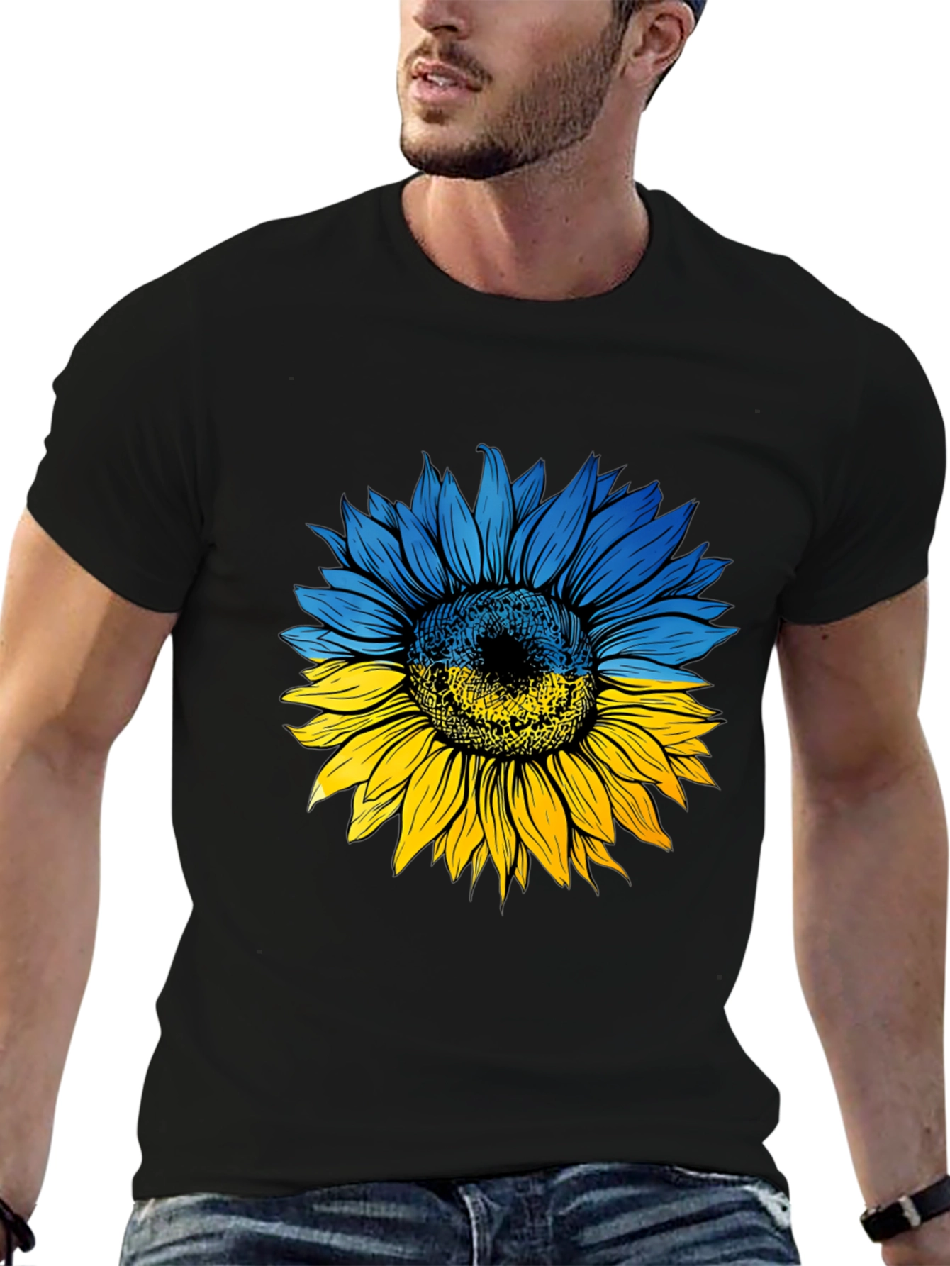 Ukraine Sunflower Graphic T-Shirt