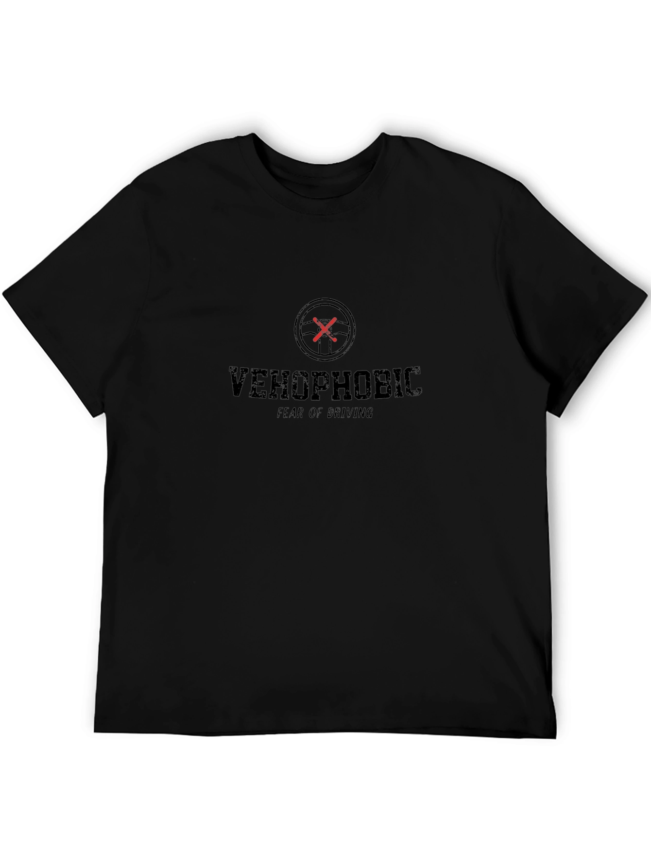 Vehophobic Fear of Driving Black T-Shirt