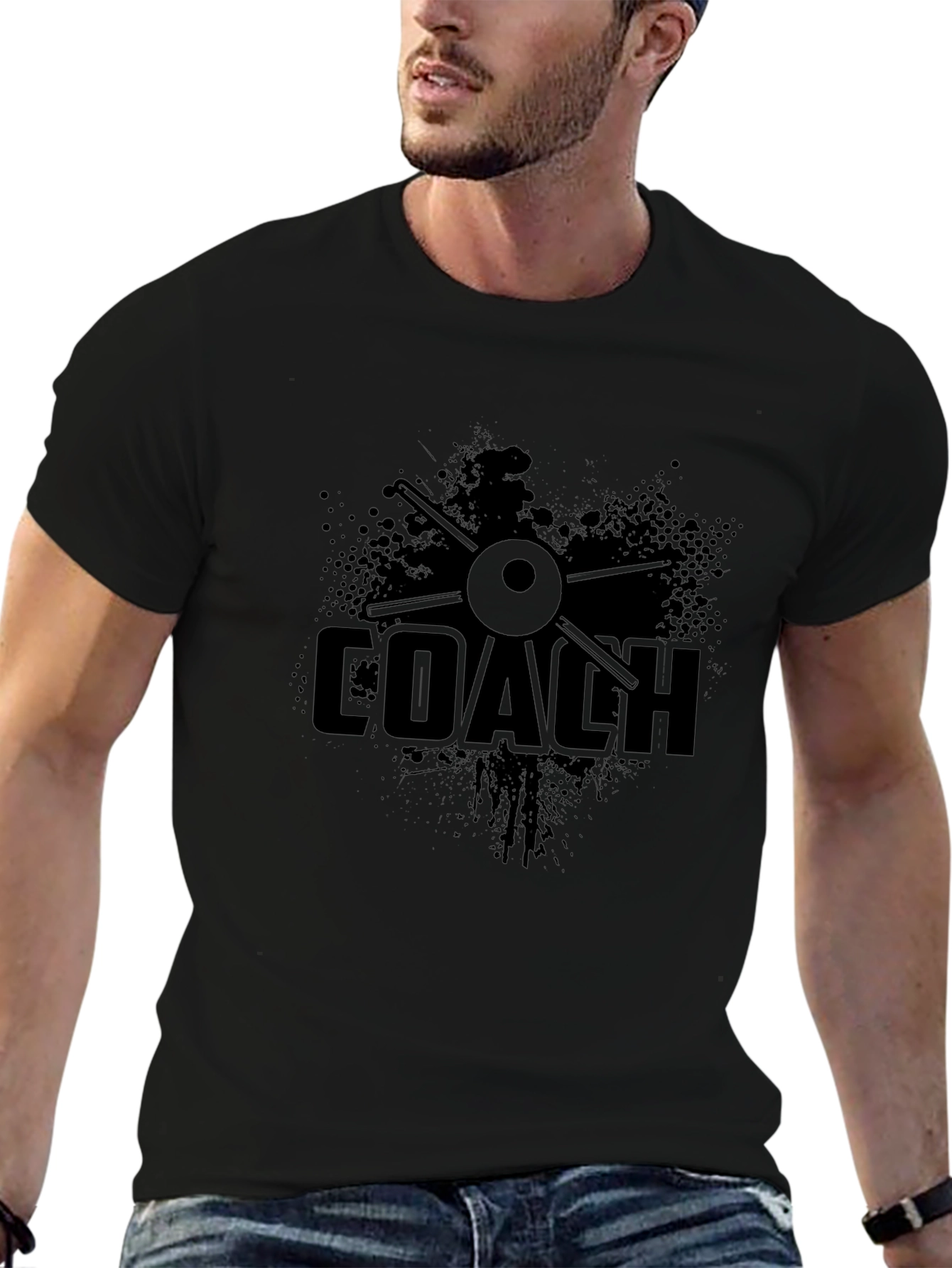 Coach Design Black T-Shirt