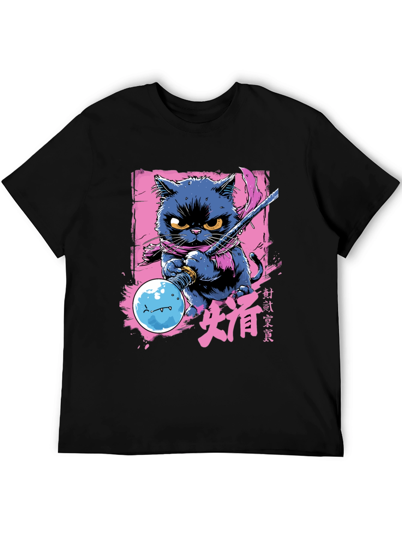 Samurai Cat T-Shirt - Unique Graphic Tee