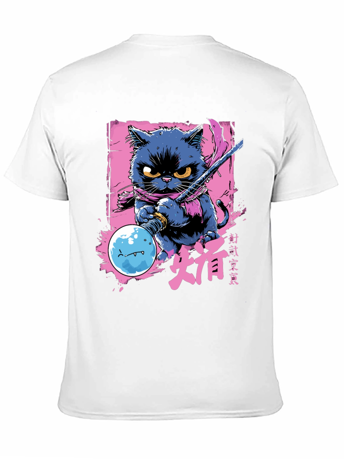 Samurai Cat T-Shirt - Unique Graphic Tee