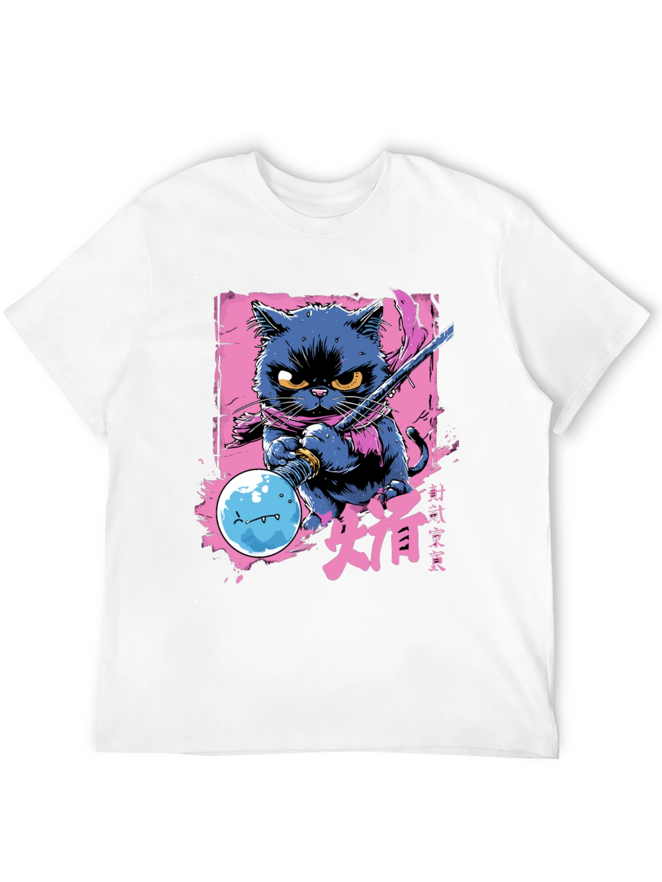 Samurai Cat T-Shirt - Unique Graphic Tee
