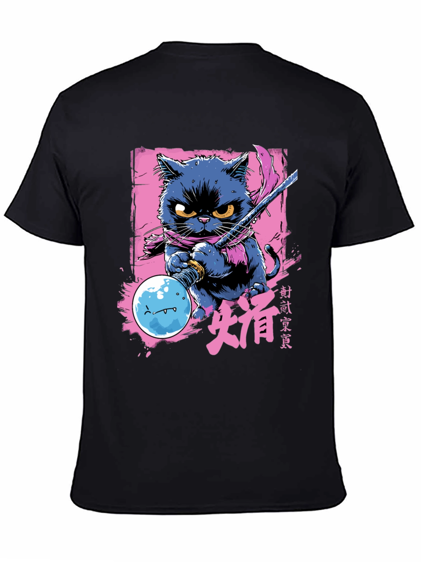 Samurai Cat T-Shirt - Unique Graphic Tee