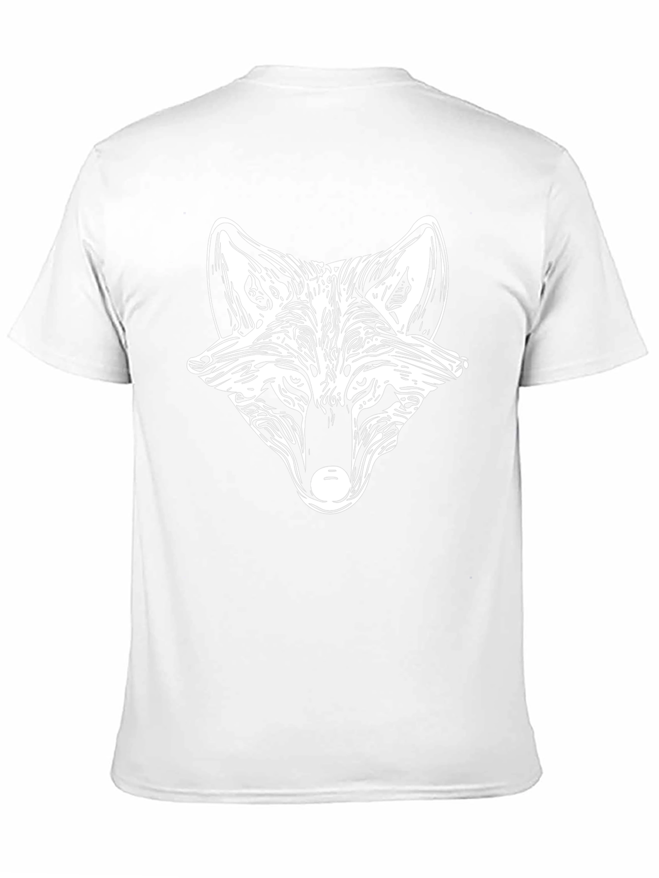 Black T-Shirt with Wolf Graphic