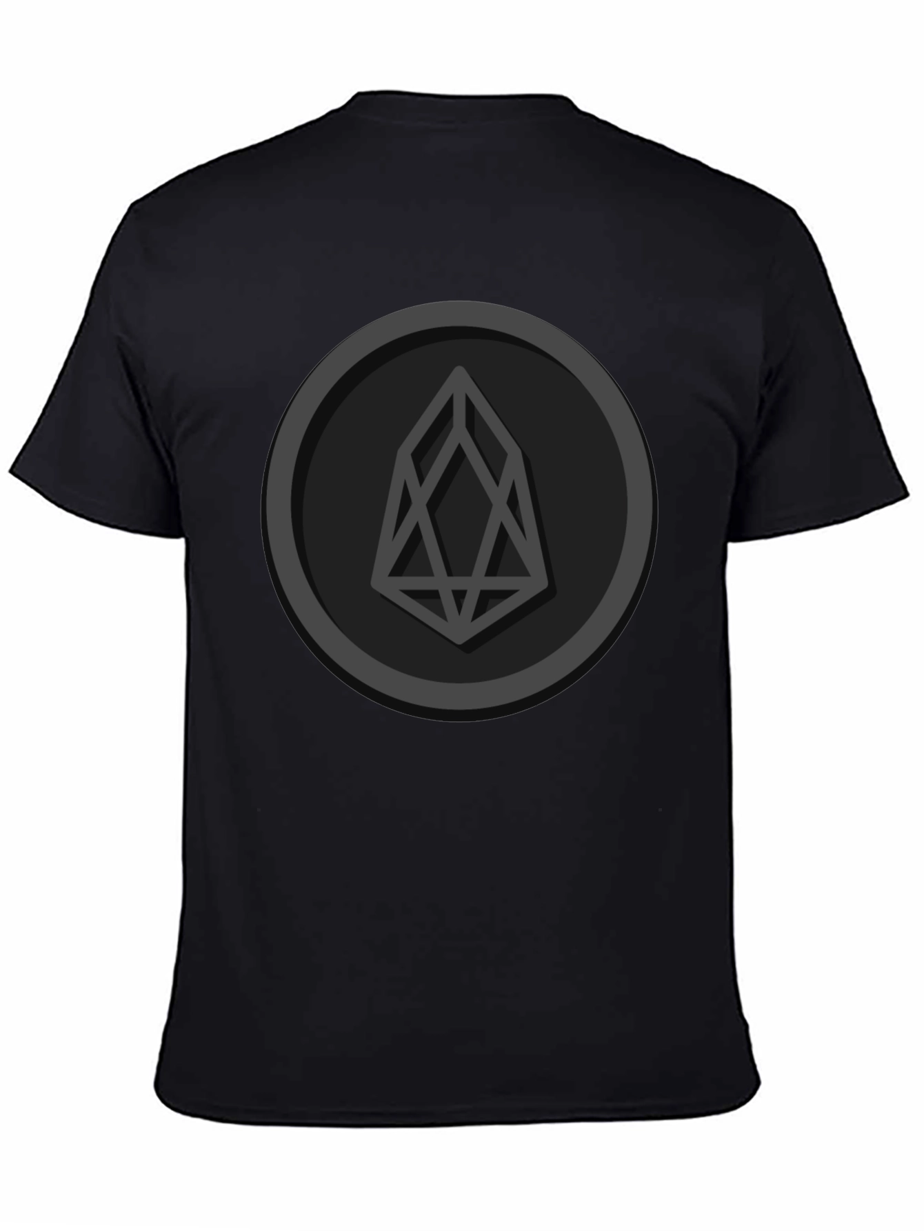 EOS Crypto Logo Black T-Shirt - Blockchain Enthusiast Tee