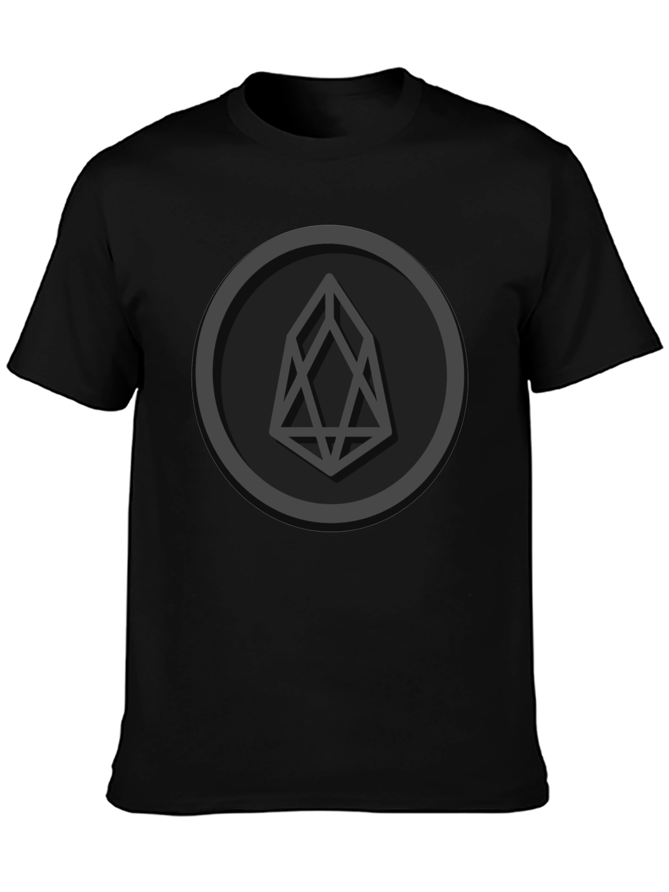 EOS Crypto Logo Black T-Shirt - Blockchain Enthusiast Tee