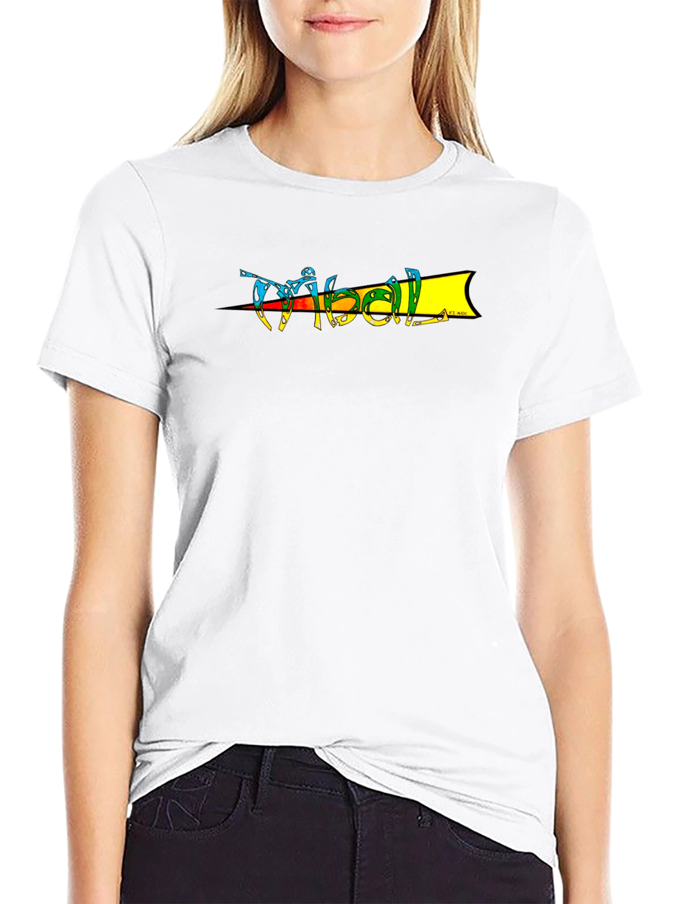 Retro Tribal Graphic T-Shirt - Black
