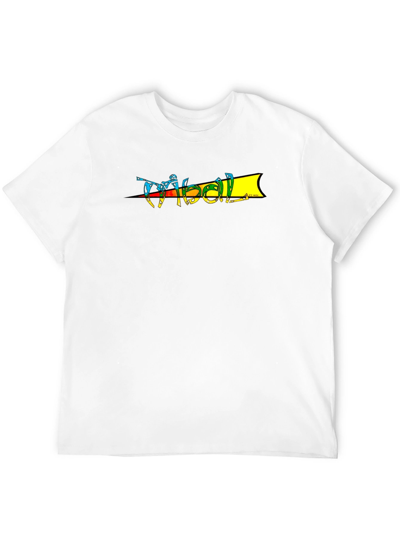 Retro Tribal Graphic T-Shirt - Black