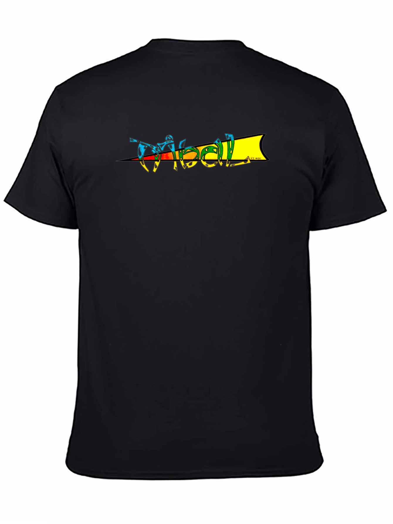 Retro Tribal Graphic T-Shirt - Black