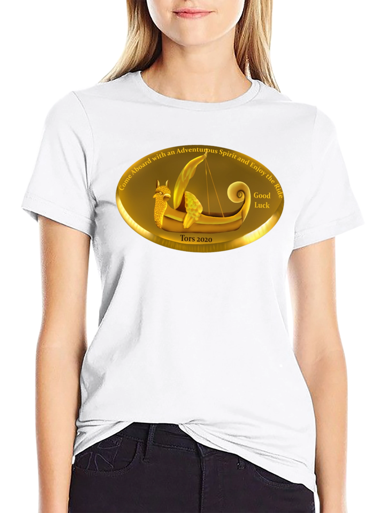 Adventurous Spirit Viking Boat Graphic Tee