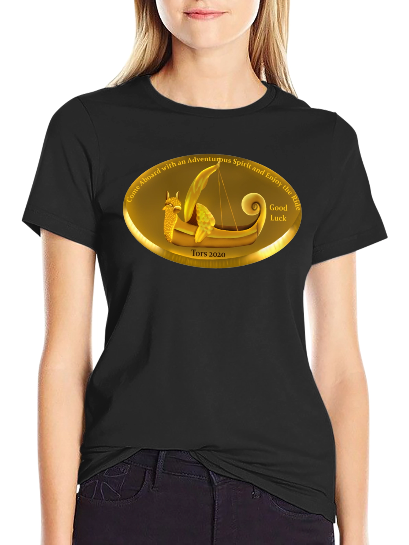 Adventurous Spirit Viking Boat Graphic Tee
