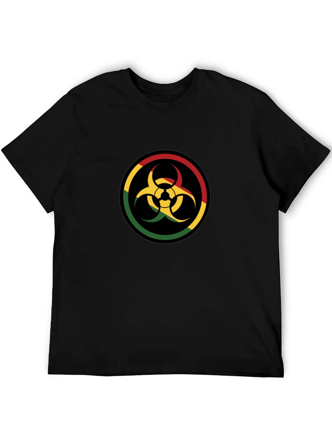 Rasta Biohazard Symbol Graphic Tee