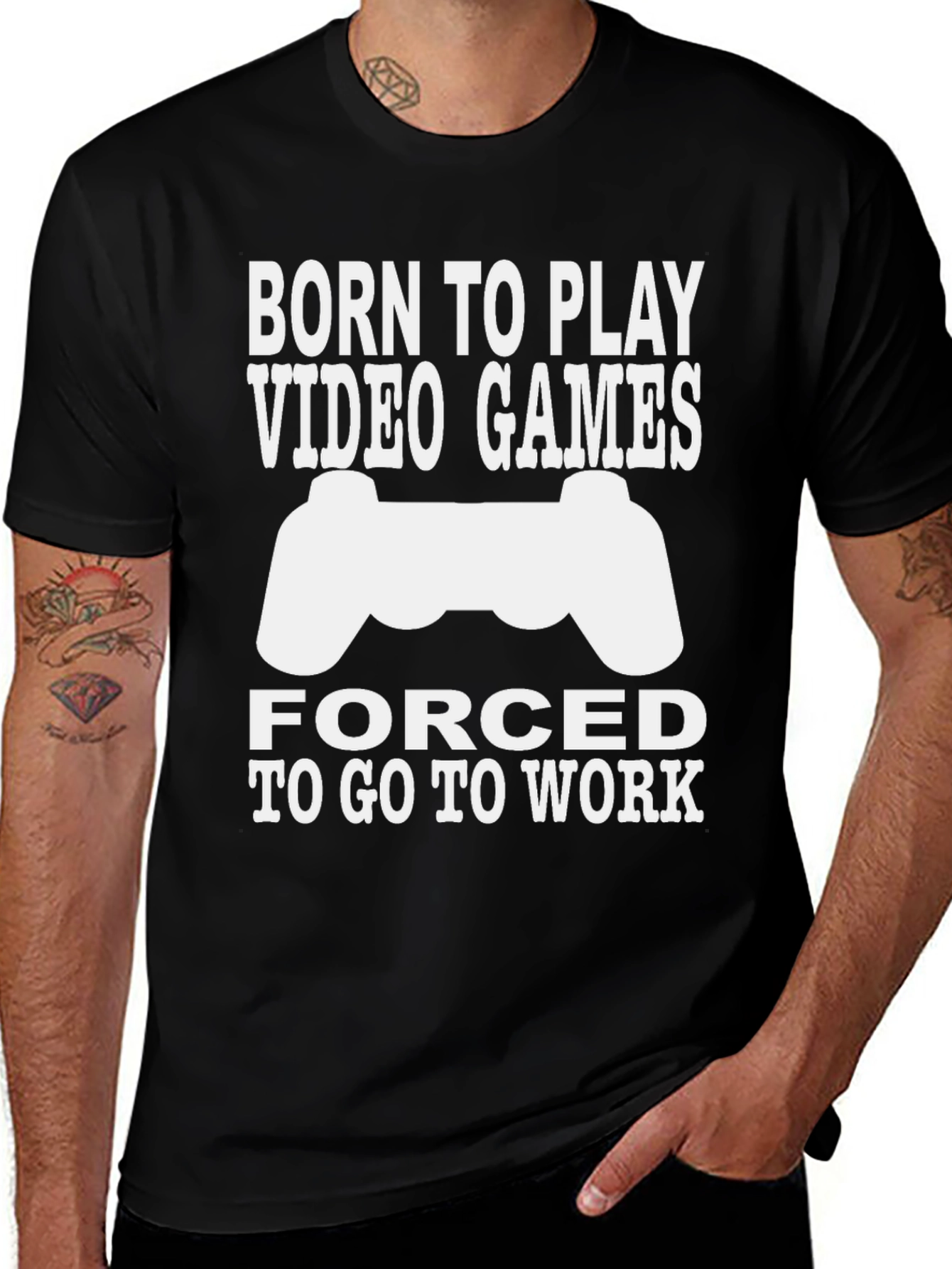 Born to Play Video Games Mens T-Shirt