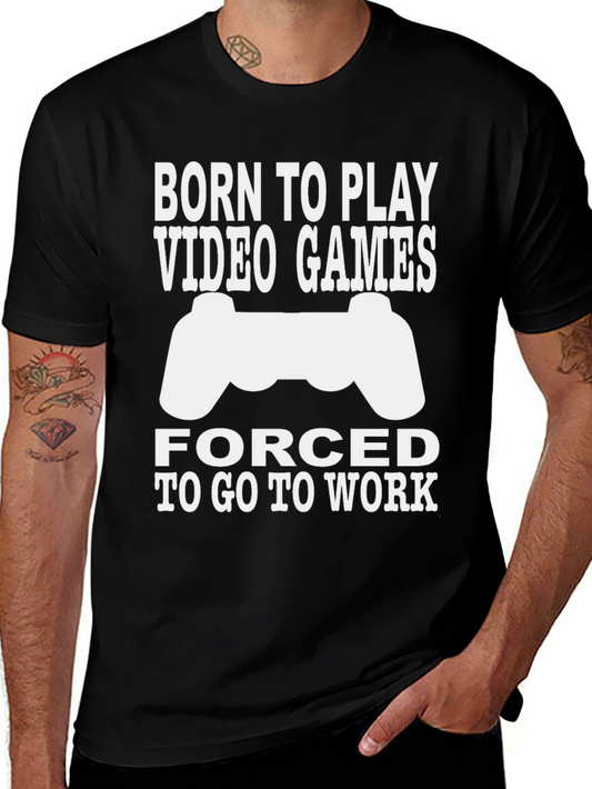 Born to Play Video Games Mens T-Shirt