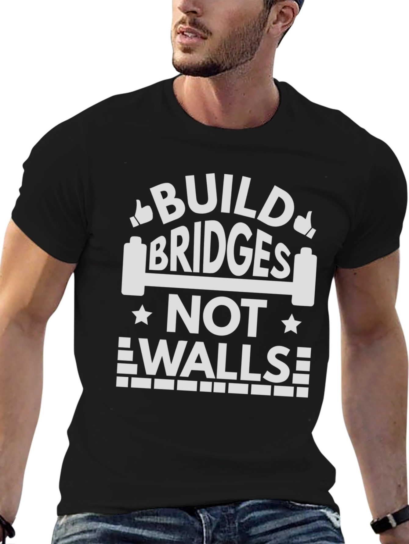 Build Bridges Not Walls Graphic T-Shirt
