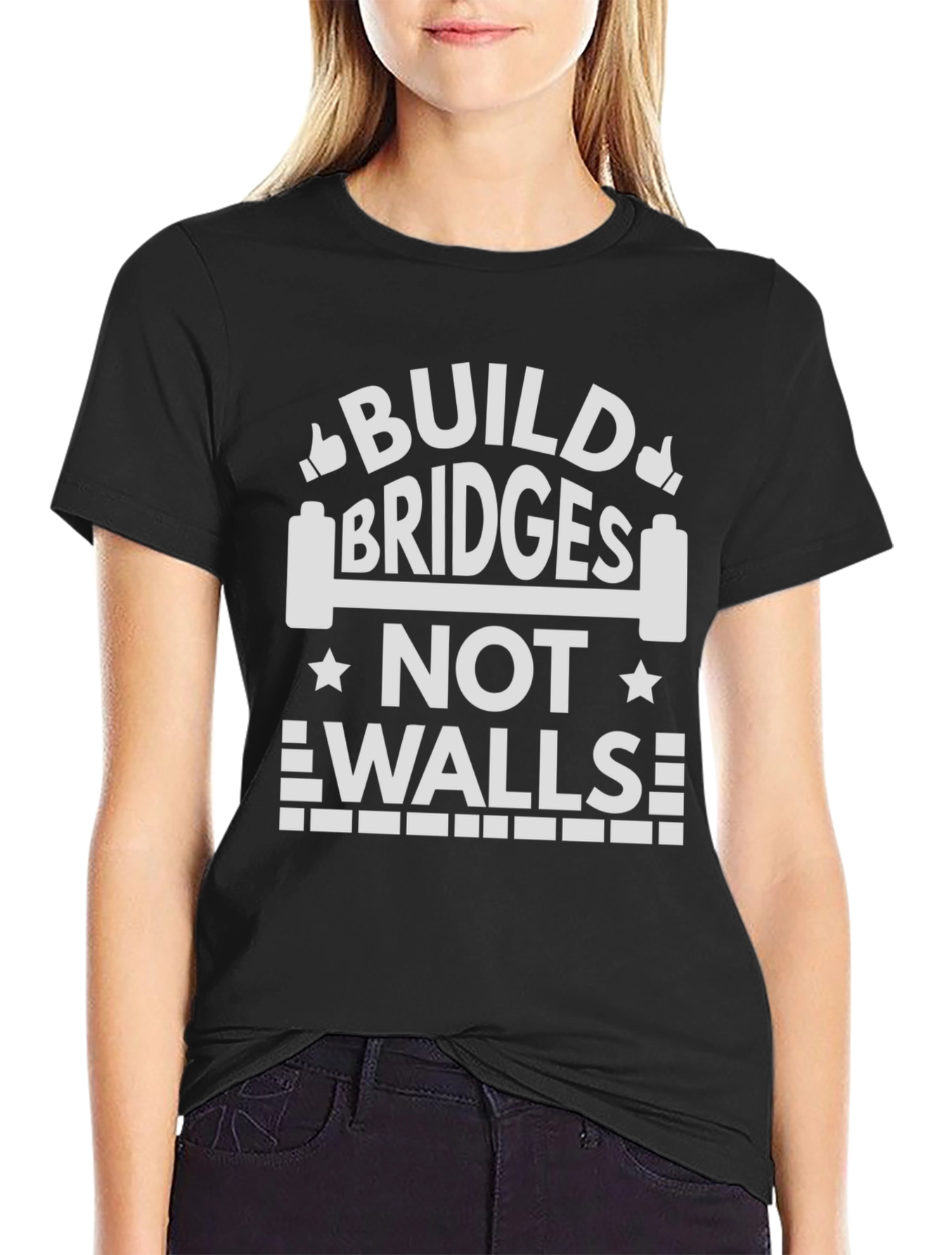 Build Bridges Not Walls Graphic T-Shirt