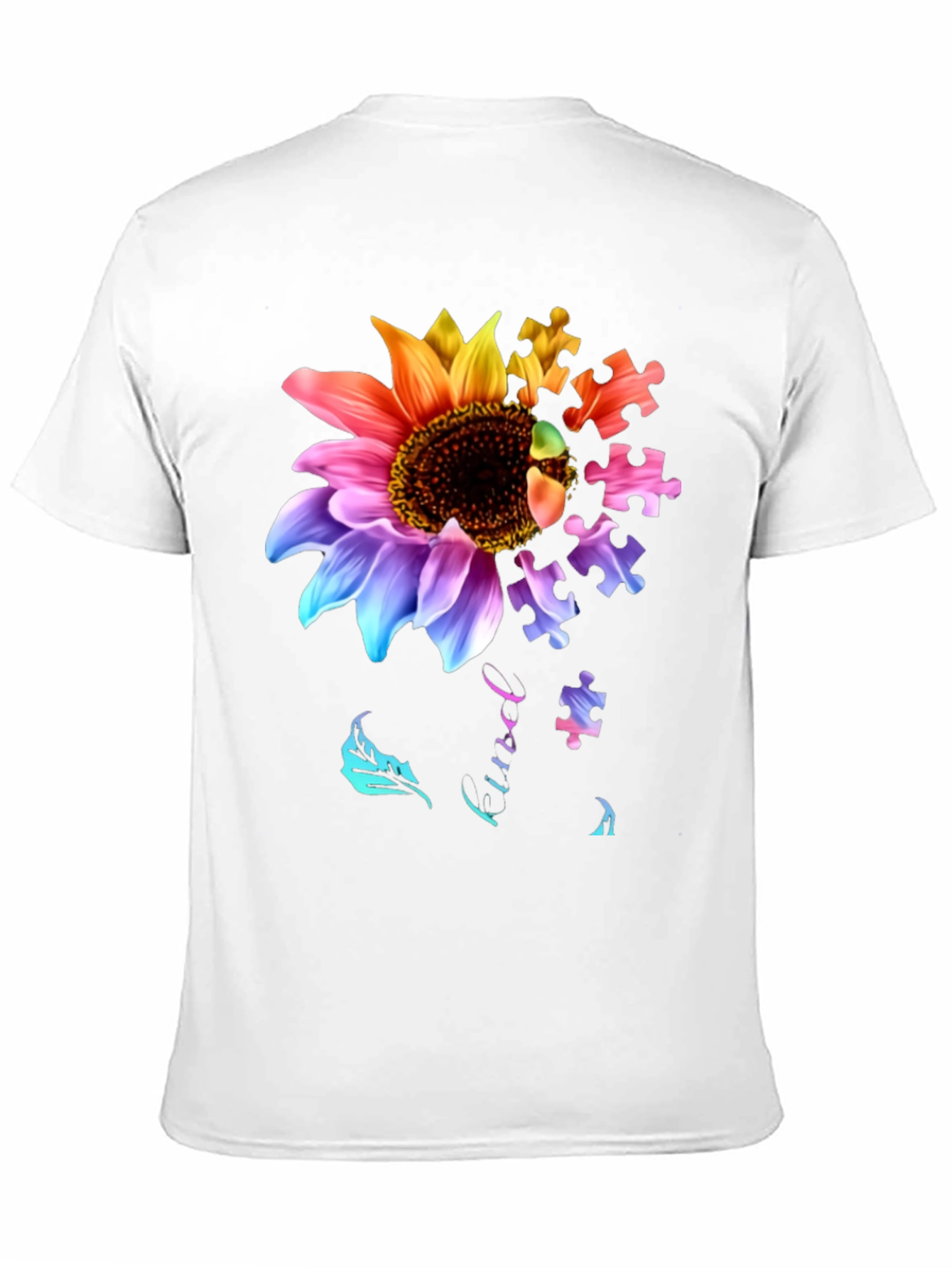 Autism Awareness Sunflower Puzzle T-Shirt