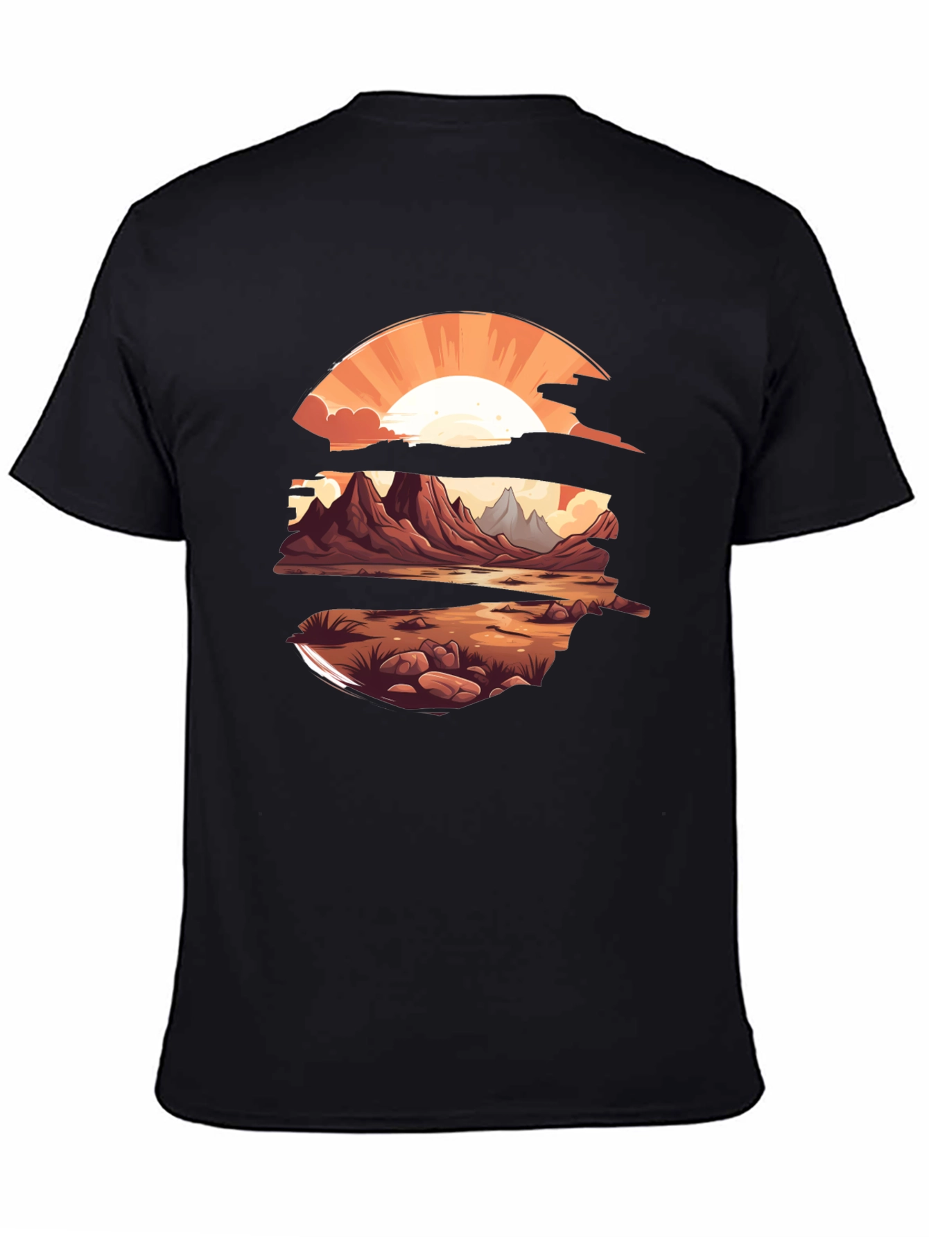Sunset Landscape Graphic Tee - Stylish Comfort