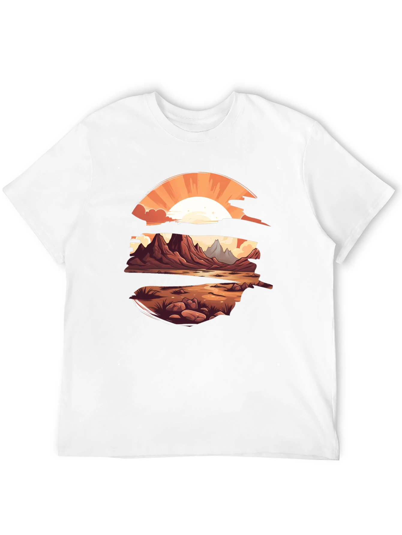 Sunset Landscape Graphic Tee - Stylish Comfort