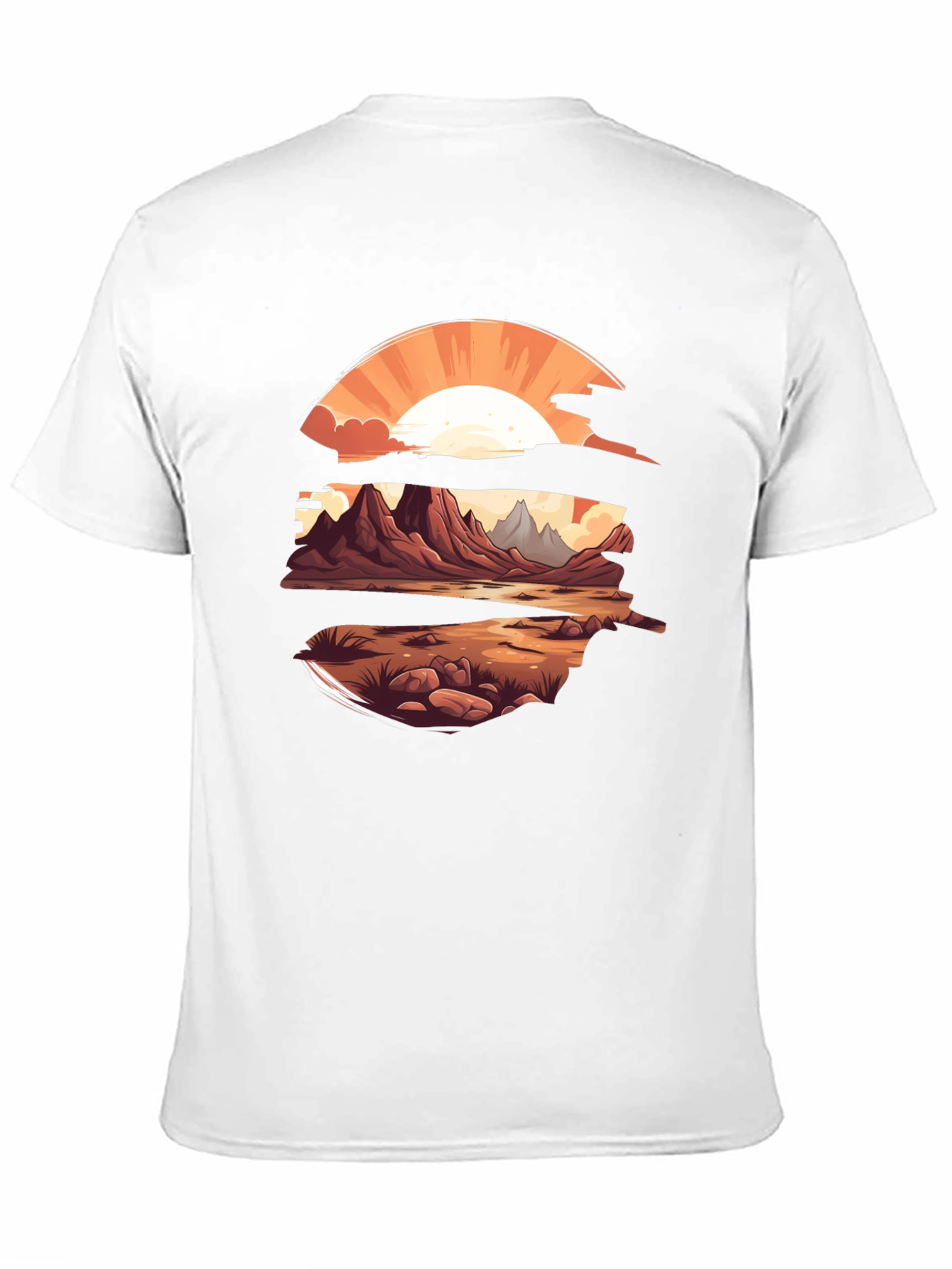 Sunset Landscape Graphic Tee - Stylish Comfort