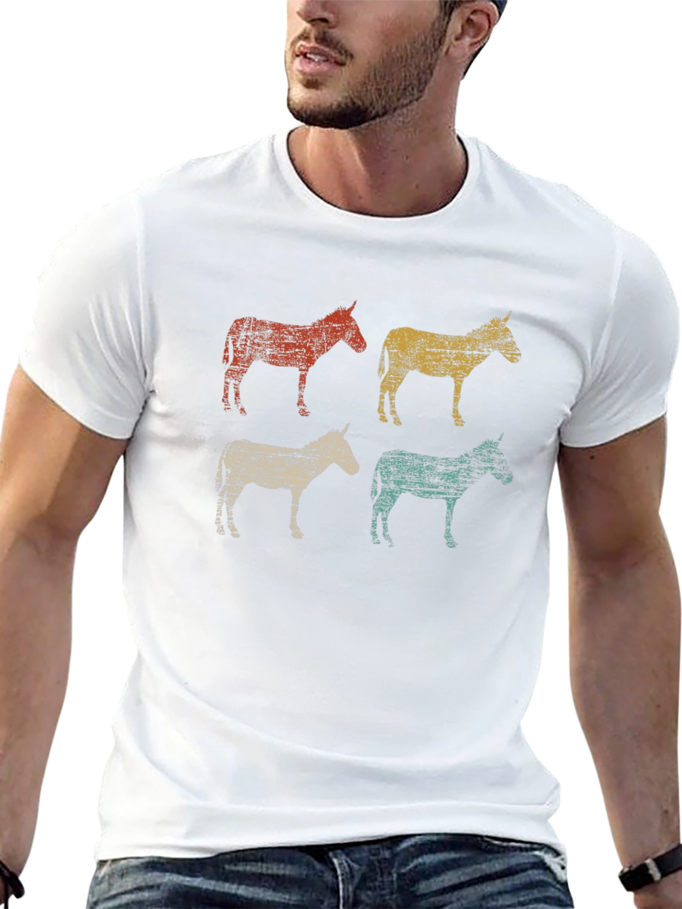 Retro Donkey Graphic T-Shirt
