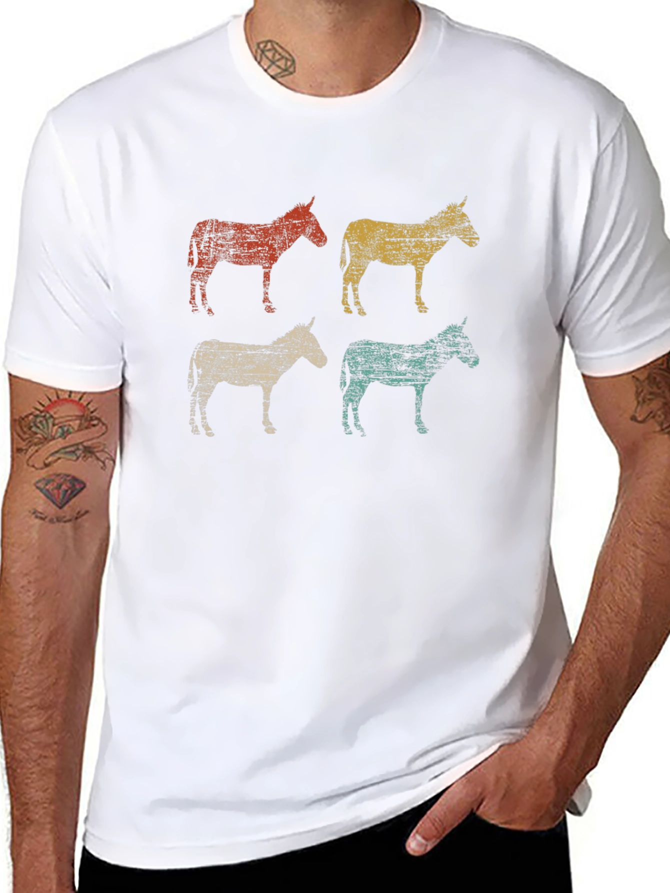 Retro Donkey Graphic T-Shirt